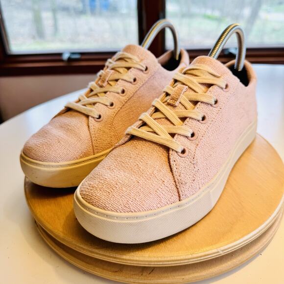Toms KAMERON Lace Up Sneaker Women’s Size 7 Pink Shoes Casual Comfort - Picture 1 of 8